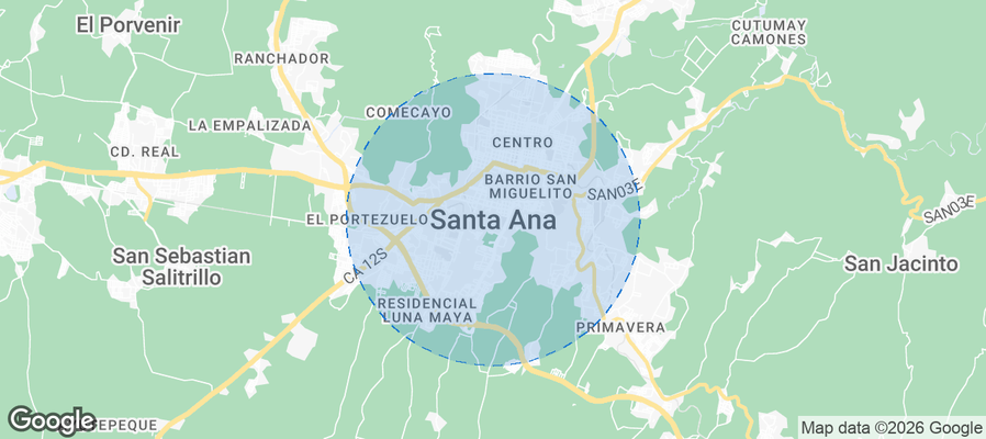 Santa Ana Airbnb map